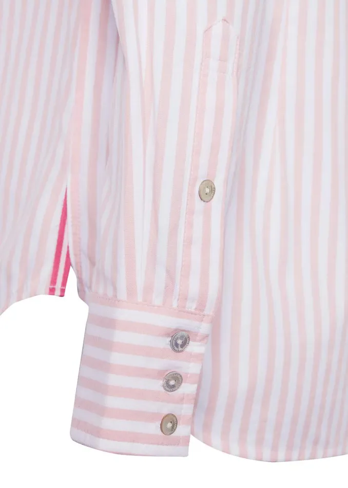 Women Shirts and Blouses Holland Cooper Classic Button Down Shirt Pink Stripe Women Shirts and Blouses Holland Cooper Classic Button Down Shirt Pink Stripe