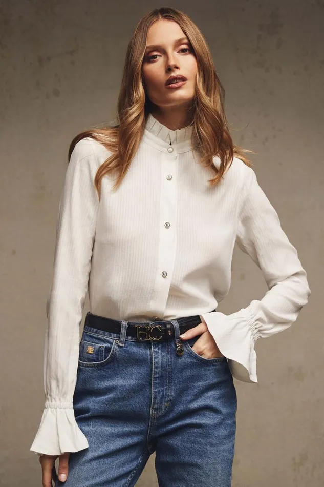 Women Shirts and Blouses Holland Cooper Lilibet Shirt White