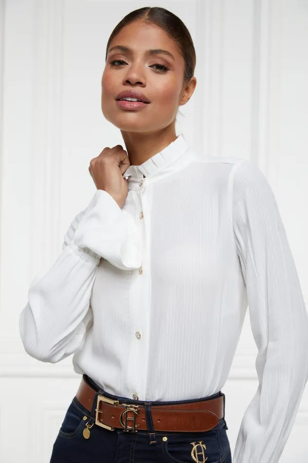 Women Shirts and Blouses Holland Cooper Lilibet Shirt White Women Shirts and Blouses Holland Cooper Lilibet Shirt White