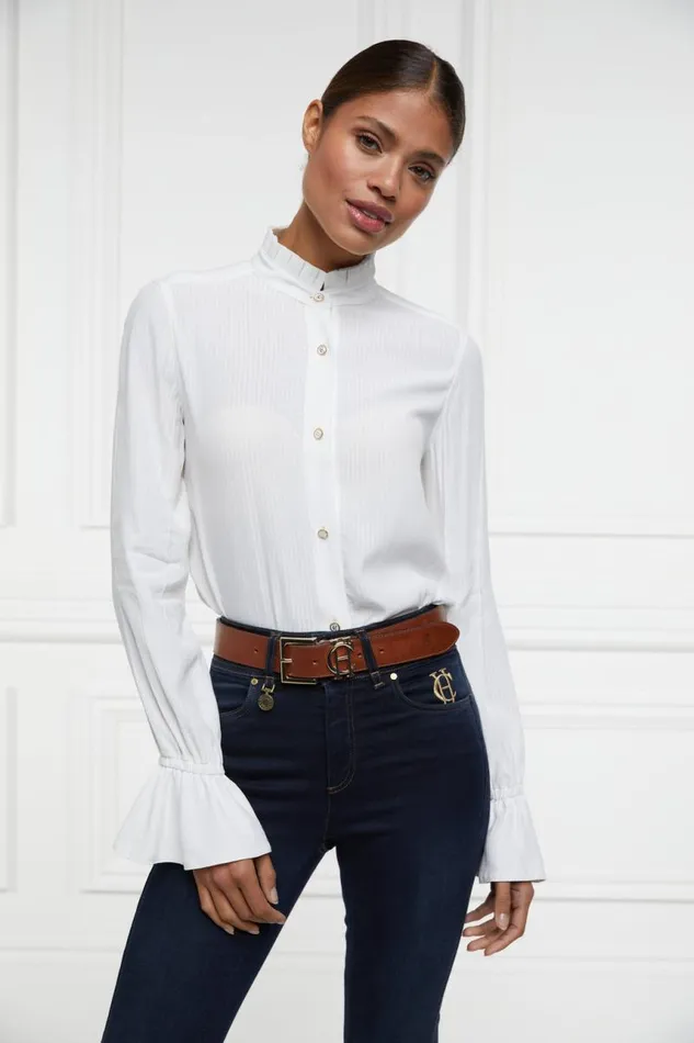 Women Shirts and Blouses Holland Cooper Lilibet Shirt White Women Shirts and Blouses Holland Cooper Lilibet Shirt White