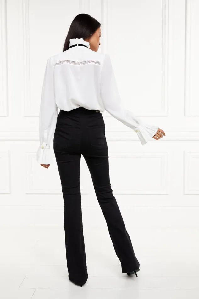 Women Shirts and Blouses Holland Cooper Olivia Tie Shirt White Women Shirts and Blouses Holland Cooper Olivia Tie Shirt White