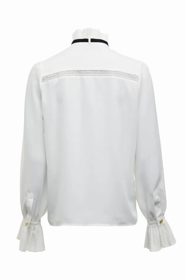 Women Shirts and Blouses Holland Cooper Olivia Tie Shirt White Women Shirts and Blouses Holland Cooper Olivia Tie Shirt White