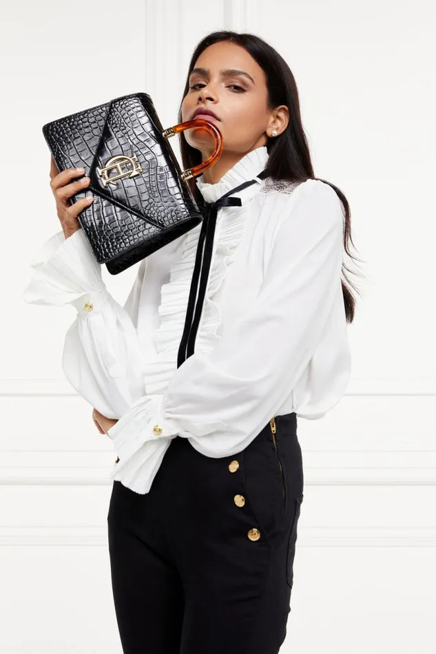 Women Shirts and Blouses Holland Cooper Olivia Tie Shirt White Women Shirts and Blouses Holland Cooper Olivia Tie Shirt White