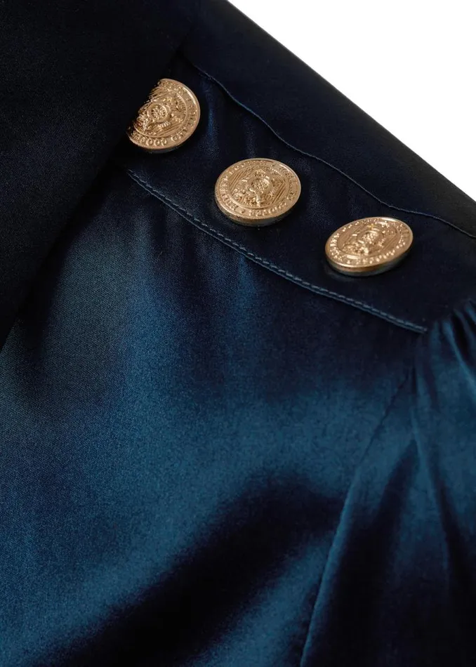 Women Shirts and Blouses Holland Cooper Silk VNeck Blouse Petrol Blue Women Shirts and Blouses Holland Cooper Silk VNeck Blouse Petrol Blue