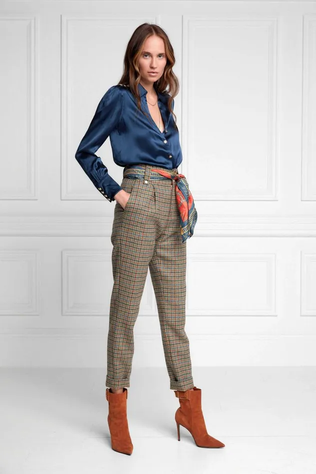 Women Shirts and Blouses Holland Cooper Silk VNeck Blouse Petrol Blue Women Shirts and Blouses Holland Cooper Silk VNeck Blouse Petrol Blue