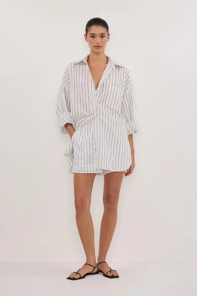 Women Shirts DISSH OLLIE WHITE STRIPE SHIRT