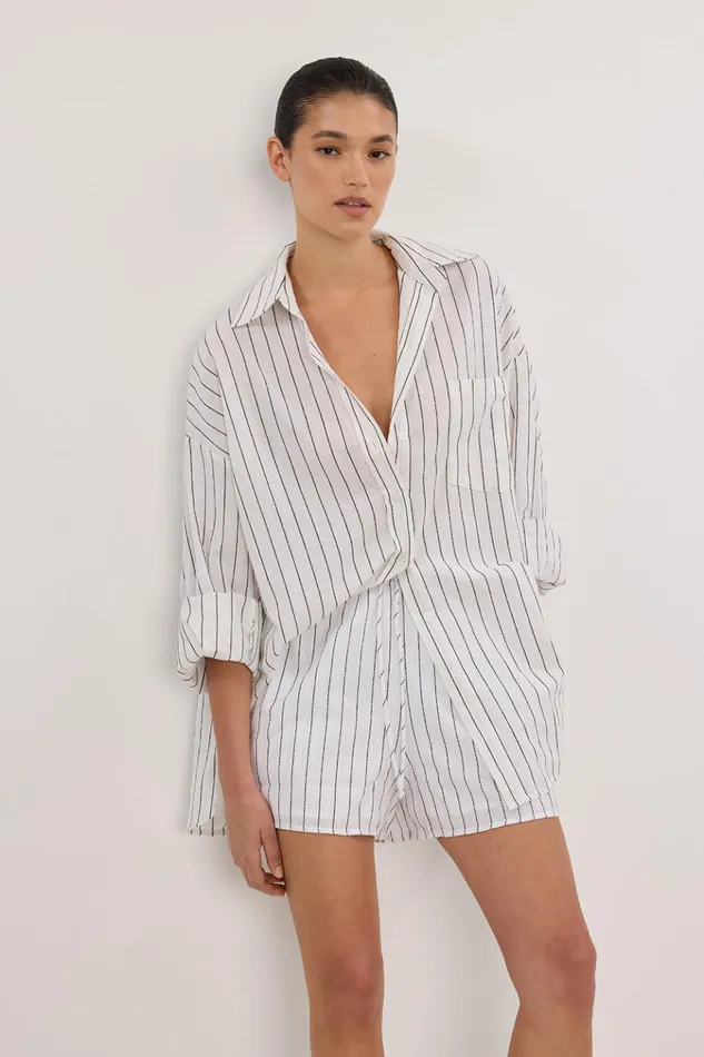 Women Shirts DISSH OLLIE WHITE STRIPE SHIRT