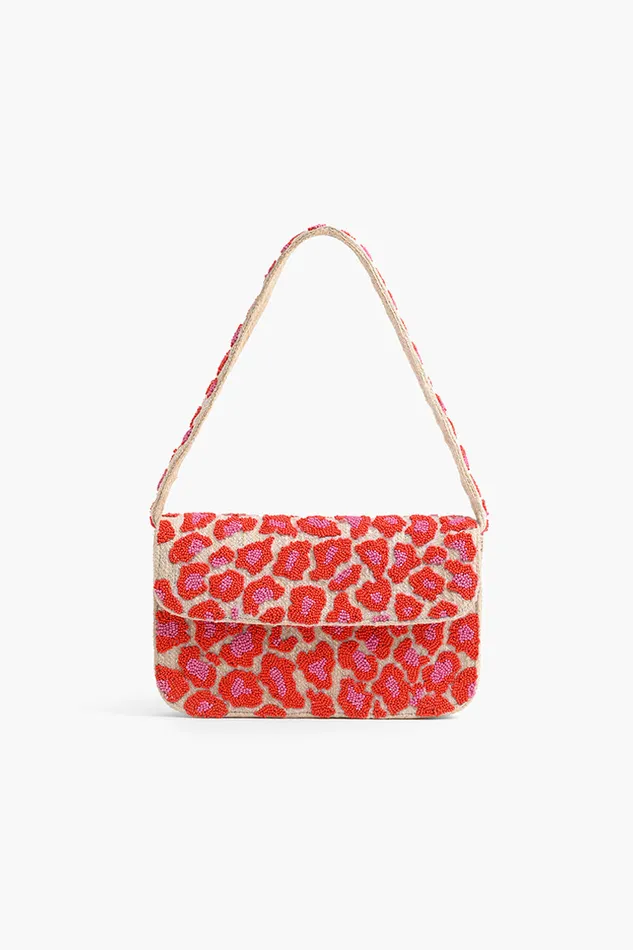 Women Shoulder Bags America and Beyond Pink Leopard Shoulder Bag