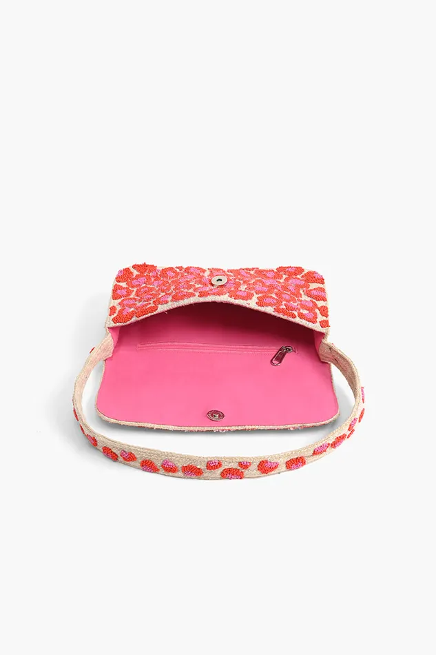 Women Shoulder Bags America and Beyond Pink Leopard Shoulder Bag