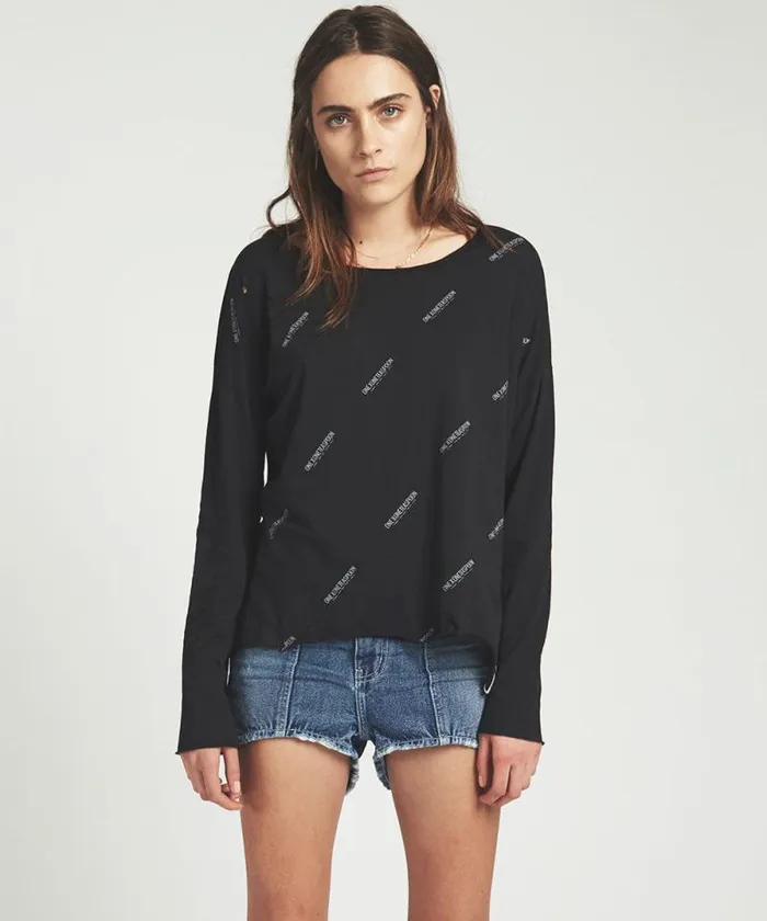 Women SIGNATUREVALENTINELONGSLEEVE TEE One Teaspoon Basic Tees