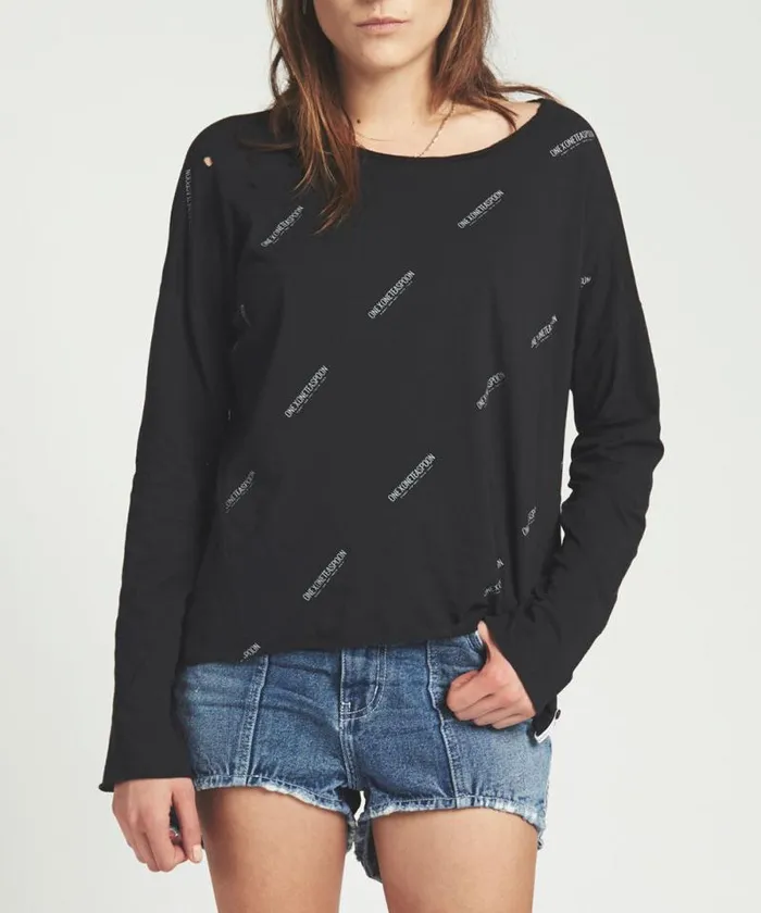 Women SIGNATUREVALENTINELONGSLEEVE TEE One Teaspoon Basic Tees