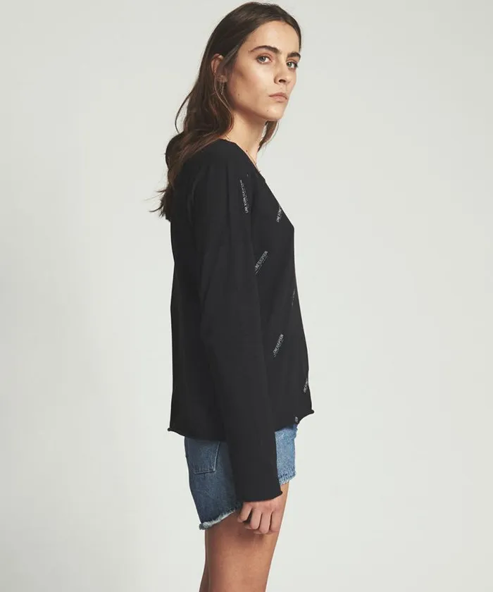 Women SIGNATUREVALENTINELONGSLEEVE TEE One Teaspoon Basic Tees