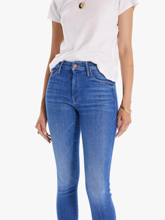 Women Skinny Mother Denim The Looker Medium Blue