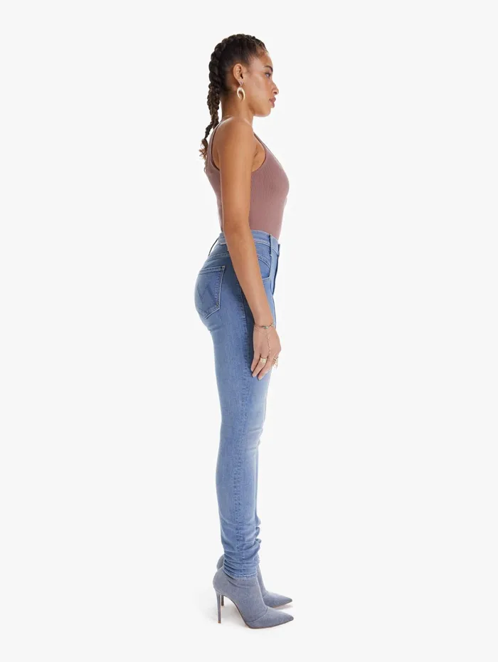 Women Skinny Mother Denim The Seamed Swooner Hover Medium Blue