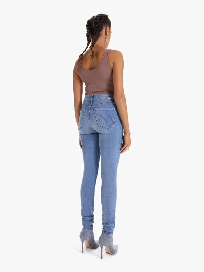 Women Skinny Mother Denim The Seamed Swooner Hover Medium Blue