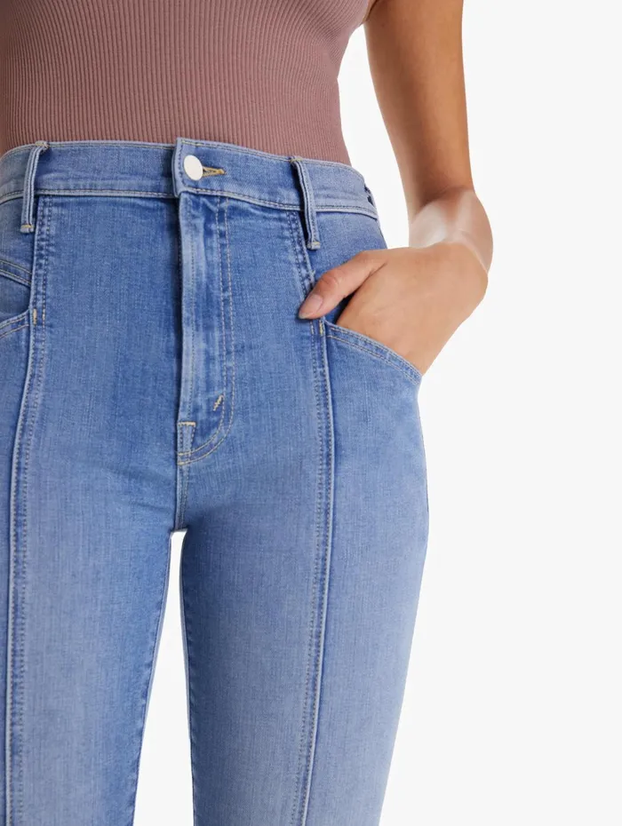 Women Skinny Mother Denim The Seamed Swooner Hover Medium Blue
