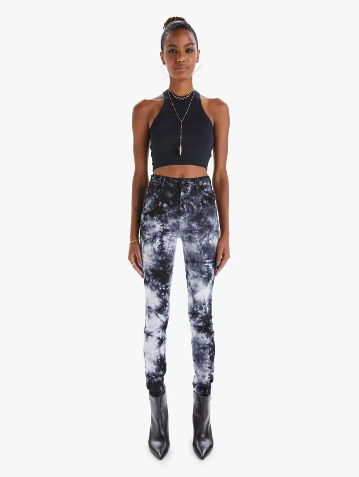 Women Skinny Mother Denim The Super Swooner Black