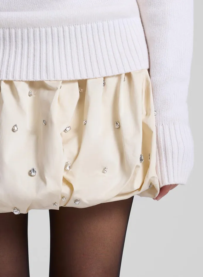 Women Skirts ALC Holly Embellished Convertible Skirt Cream
