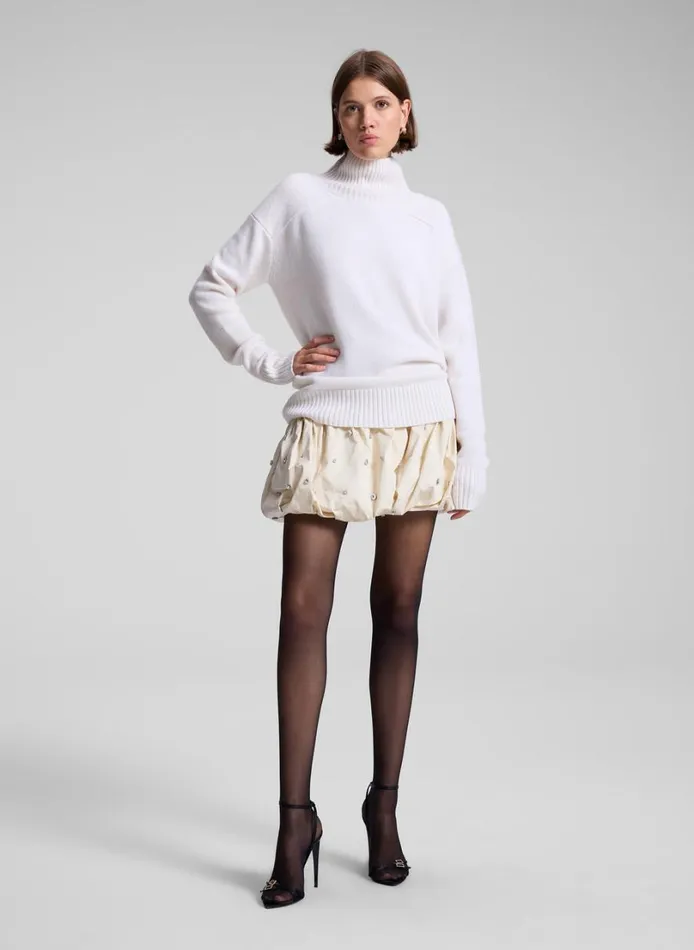 Women Skirts ALC Holly Embellished Convertible Skirt Cream