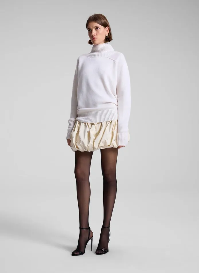 Women Skirts ALC Holly Embellished Convertible Skirt Cream
