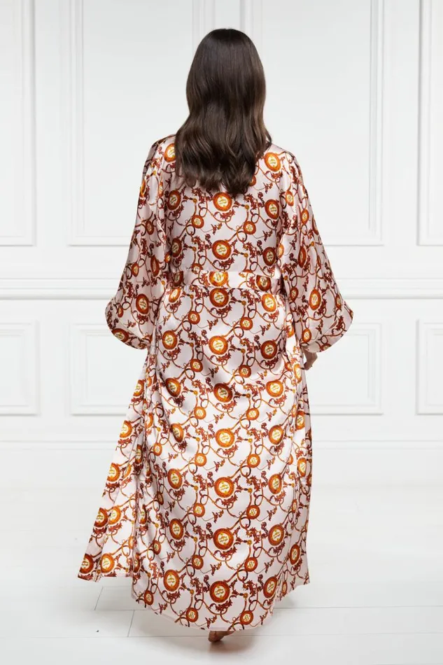 Women Sleepwear Holland Cooper Silk Full Length Dressing Gown Blush