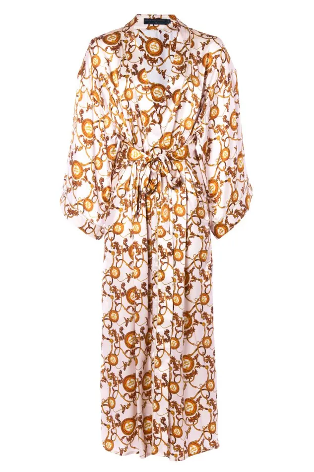 Women Sleepwear Holland Cooper Silk Full Length Dressing Gown Blush