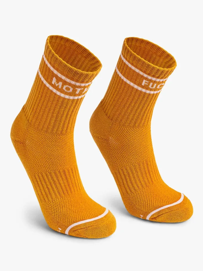 Women SocksLaces Mother Denim Baby Steps Yellow