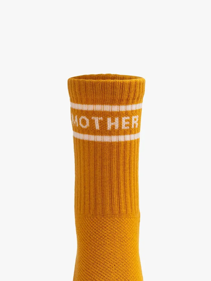 Women SocksLaces Mother Denim Baby Steps Yellow