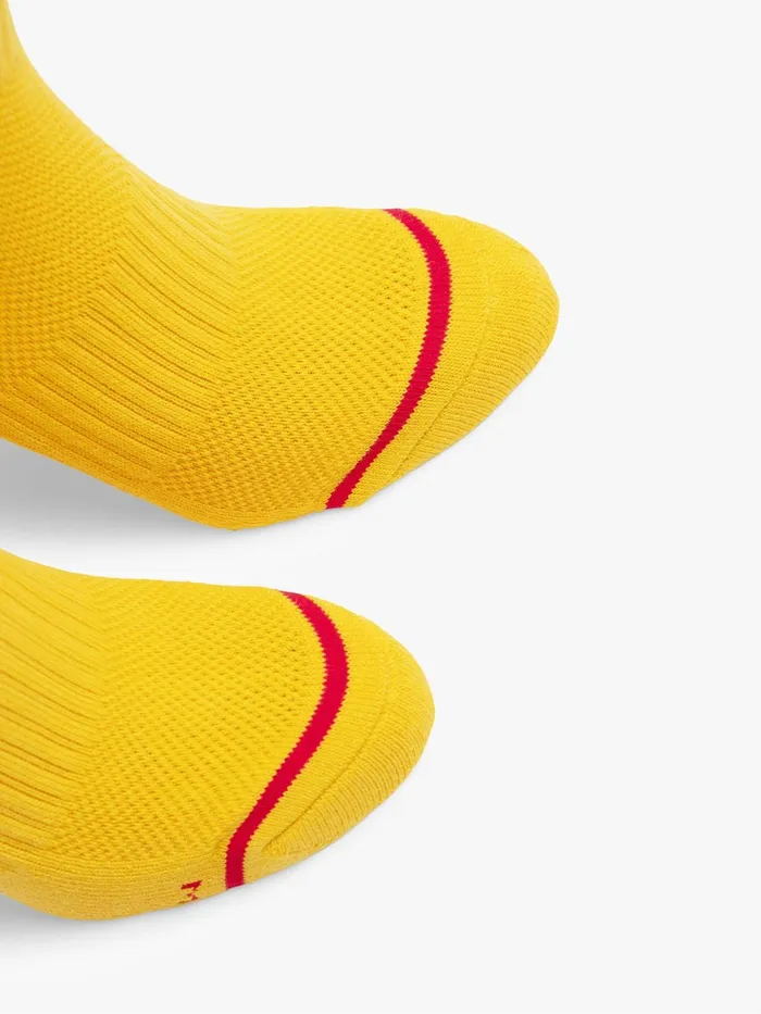 Women SocksLaces Mother Denim Baby Steps Yellow