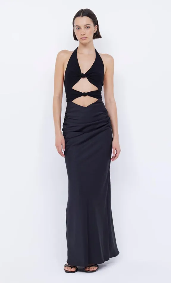Women SOLARE HALTER DRESS 8211 BLACK Bec Bridge Wedding Guest