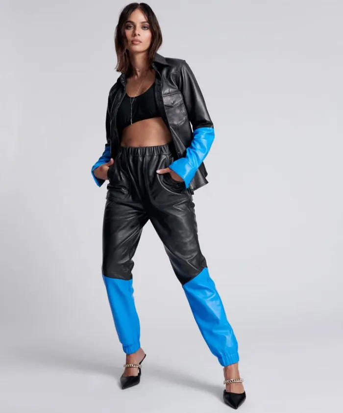 Women STAND BY LEATHER TRACK PANTS One Teaspoon Bottoms Women STAND BY LEATHER TRACK PANTS One Teaspoon Bottoms
