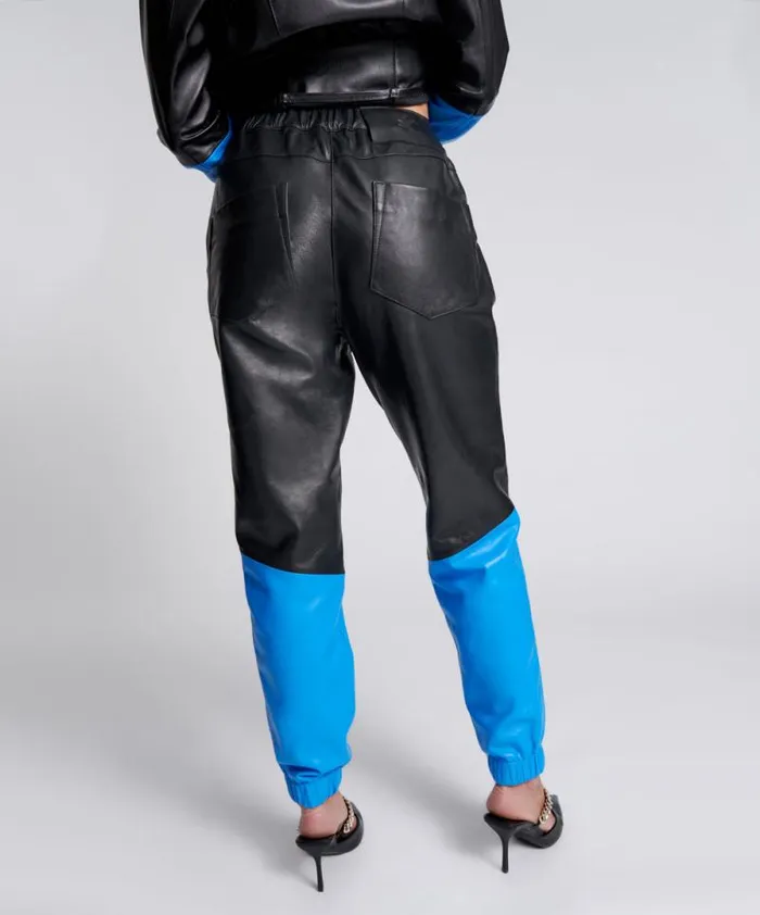 Women STAND BY LEATHER TRACK PANTS One Teaspoon Bottoms Women STAND BY LEATHER TRACK PANTS One Teaspoon Bottoms