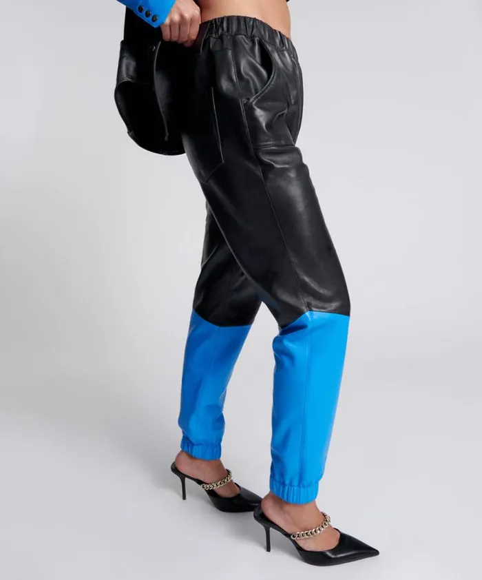 Women STAND BY LEATHER TRACK PANTS One Teaspoon Bottoms Women STAND BY LEATHER TRACK PANTS One Teaspoon Bottoms