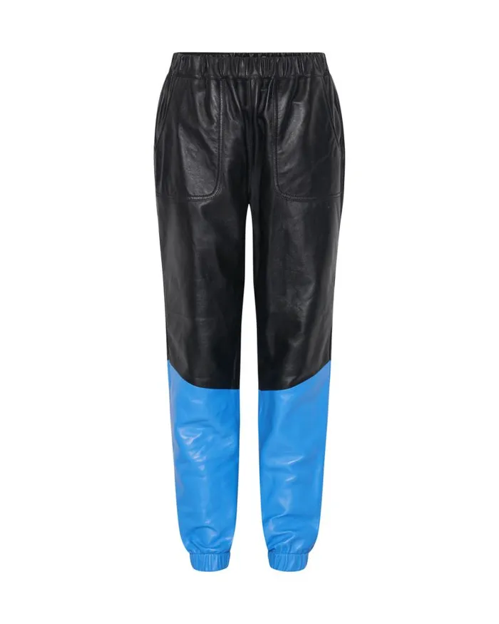 Women STAND BY LEATHER TRACK PANTS One Teaspoon Bottoms Women STAND BY LEATHER TRACK PANTS One Teaspoon Bottoms