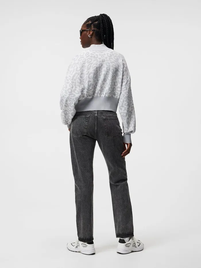 Women Sue Knitted Sweater Grey Leo Reflect JLindeberg Knitwear Women Sue Knitted Sweater Grey Leo Reflect JLindeberg Knitwear
