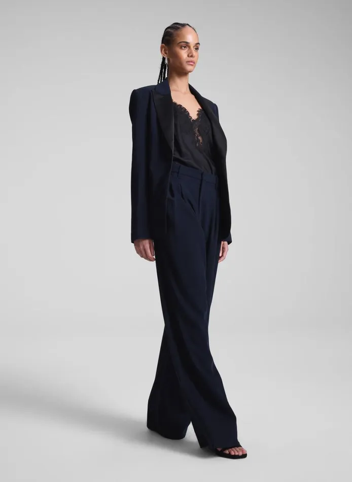 Women Suits ALC Brandon Tailored Tux Jacket Evening Blueblack