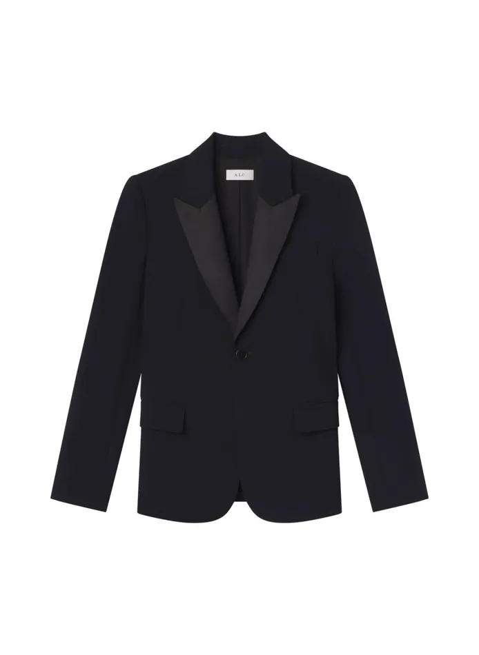 Women Suits ALC Brandon Tailored Tux Jacket Evening Blueblack