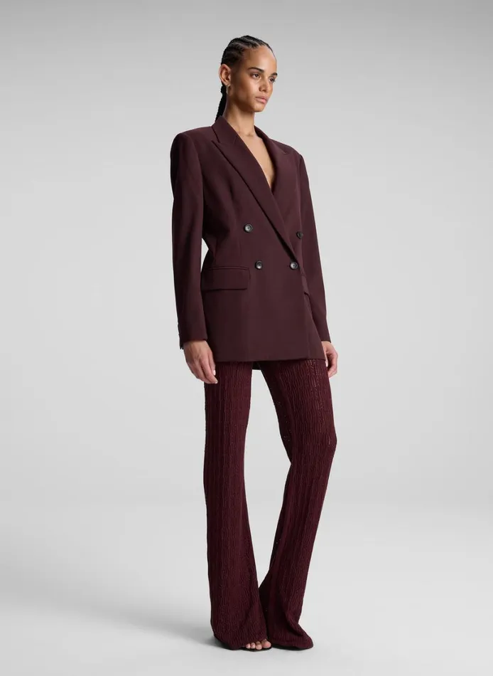 Women Suits ALC Calla Oversized Tailored Jacket Chocolate Plum