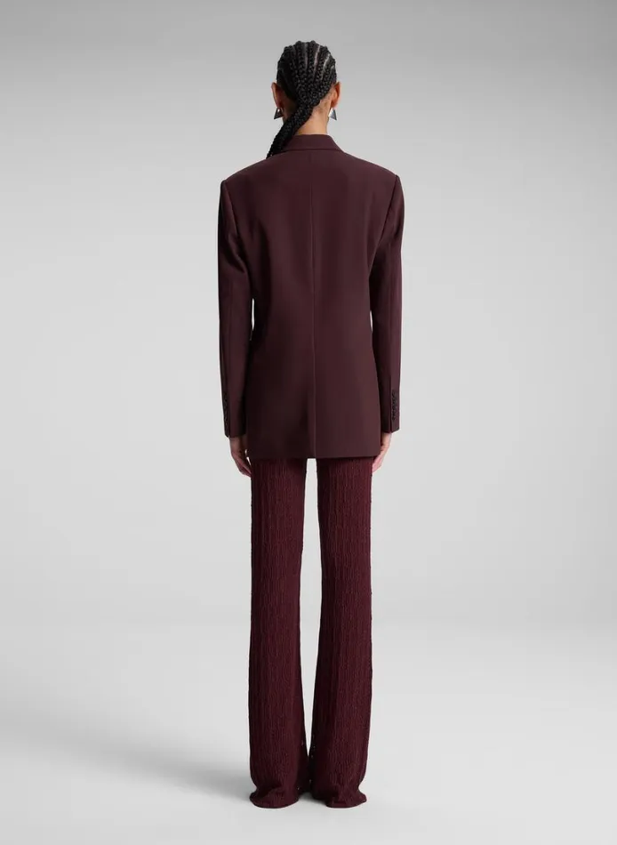 Women Suits ALC Calla Oversized Tailored Jacket Chocolate Plum
