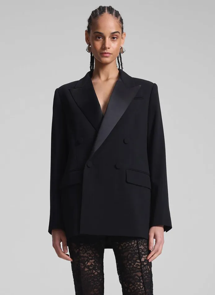 Women Suits ALC Calla Oversized Tailored Tux Jacket Blackblack