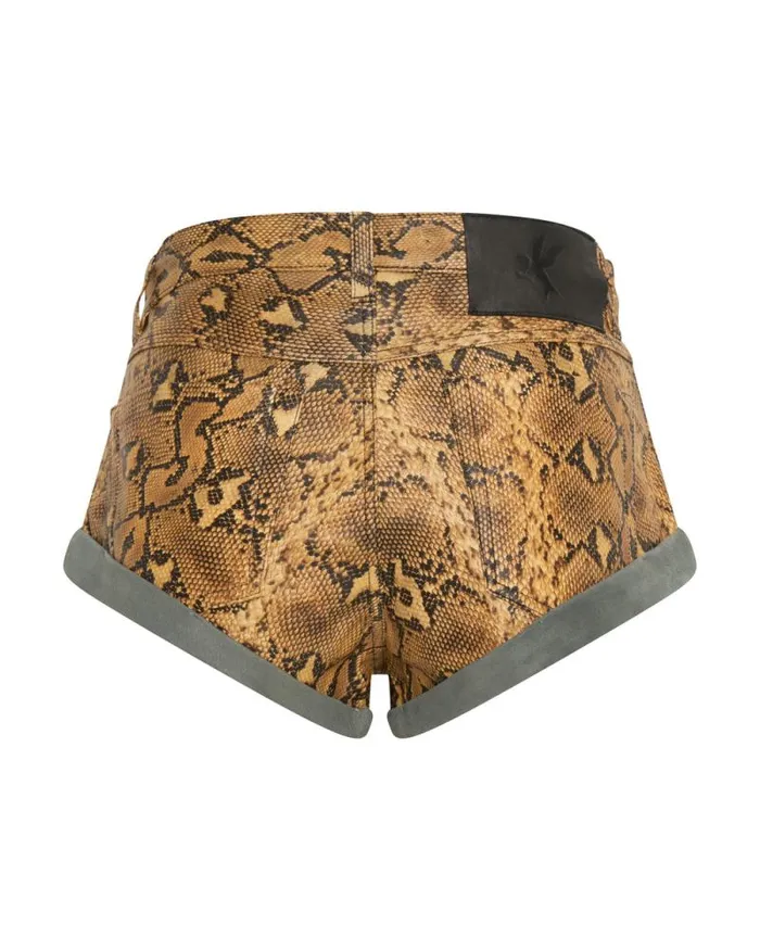 Women SUN SNAKE LEATHER BANDITS One Teaspoon Bottoms Women SUN SNAKE LEATHER BANDITS One Teaspoon Bottoms