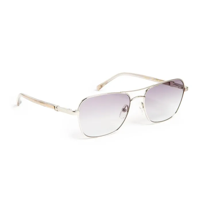 Women Sunglasses Bruno Magli Playa Aviator Sunglasses 8211 Silver