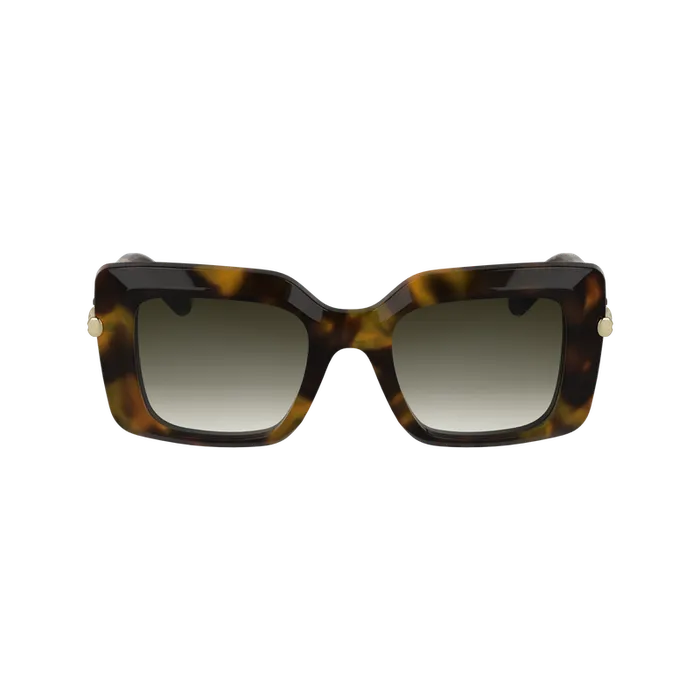 Women Sunglasses Havana BrownGreen Sunglasses Longchamp