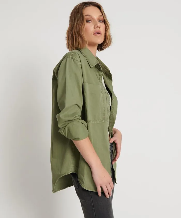 Women SUPER KHAKI SOHO SHIRT One Teaspoon Shirts Women SUPER KHAKI SOHO SHIRT One Teaspoon Shirts