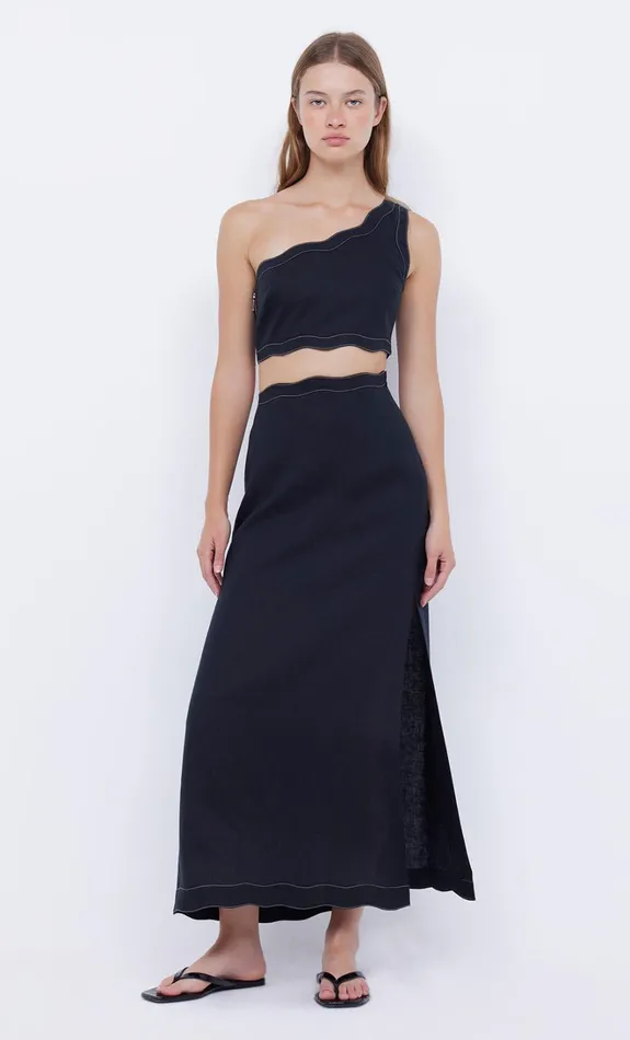 Women TALLULAH ASYM CROP TOP 8211 BLACKBLACK Bec Bridge Sleeveless