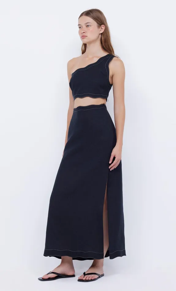 Women TALLULAH ASYM CROP TOP 8211 BLACKBLACK Bec Bridge Sleeveless