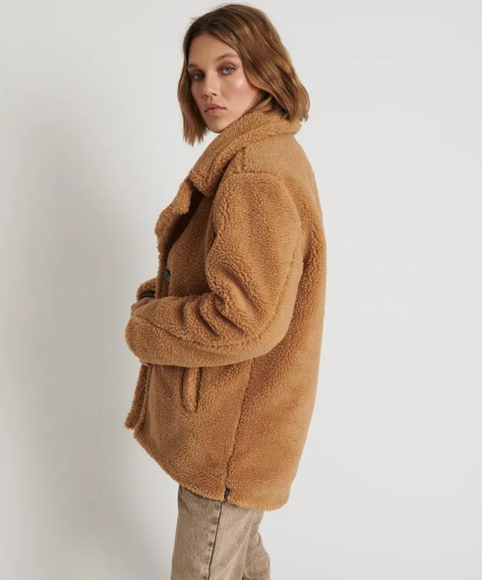 Women TAN TEDDY COAT One Teaspoon Jackets Women TAN TEDDY COAT One Teaspoon Jackets