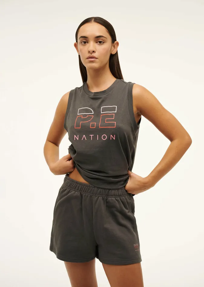 Women Tanks PE Nation HEADS UP TANK IN GUNMETAL