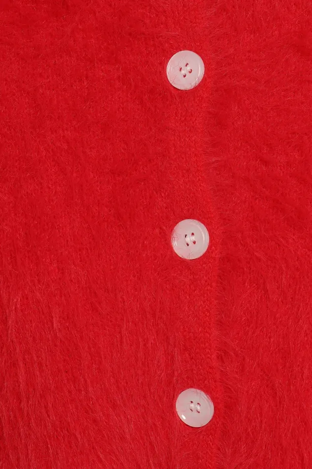 Women Tavan Crop Button Front Cardigan Red Sweaters Petal and Pup