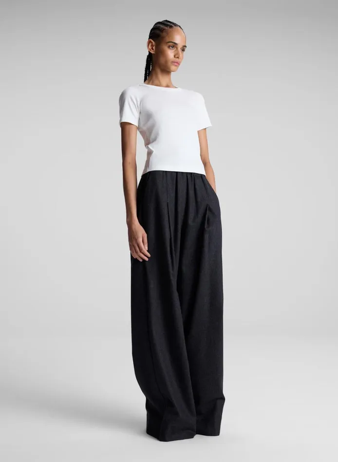 Women Tees and Tanks ALC Paloma Cotton Rib Baby Tee White
